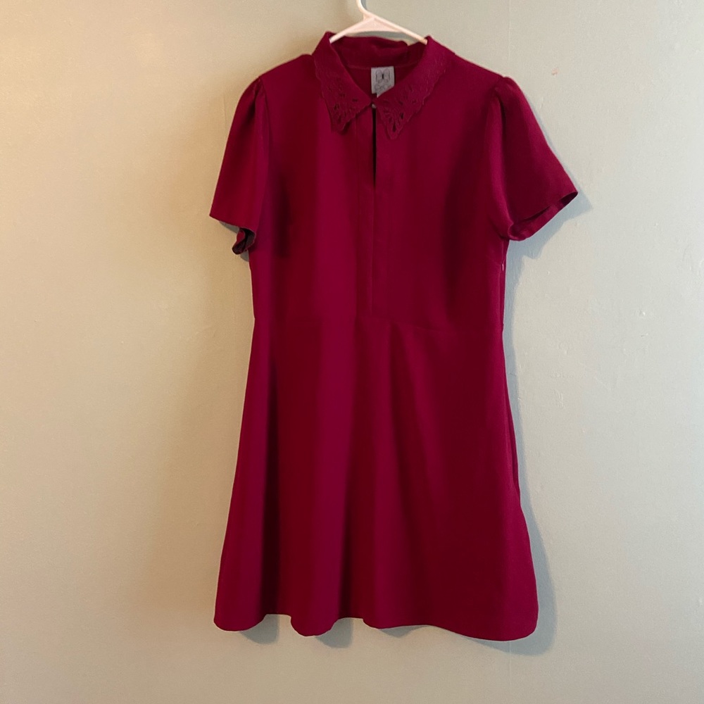 Mauve CeCe collared work dress in 14